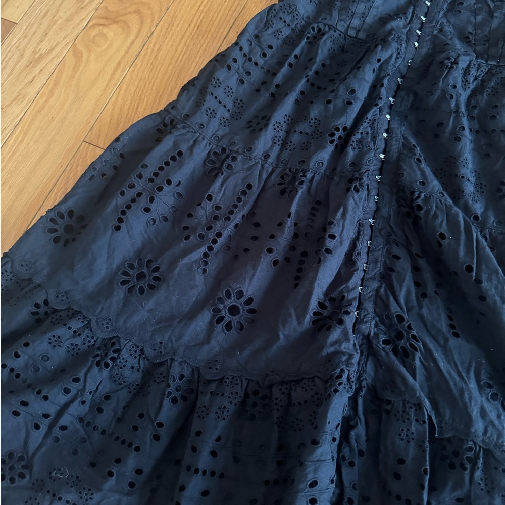 Topshop Black Eyelet Midi Sundress - Picture 4 of 4